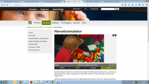 Bild på hemsidan för den norska hörselsimulatorn