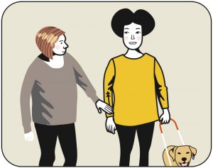 Illustration för signalen beröm till hunden, alternativ 2