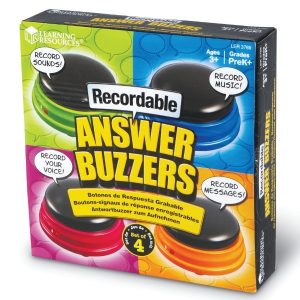 En låda som det står Answer Buzzers på.