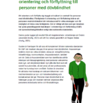 Framsida på guiden "Guide för anpassning av orientering och förflyttning till personer med dövblindhet".