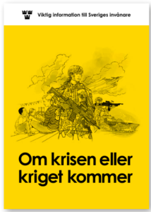 Framsidan till broschyren "Om krisen eller kriget kommer"